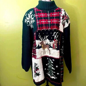 Venezia Vintage Green Christmas Sweater Size 14-16